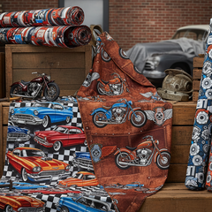 Collection image for: Classic Cars and Motorcycles Fabric