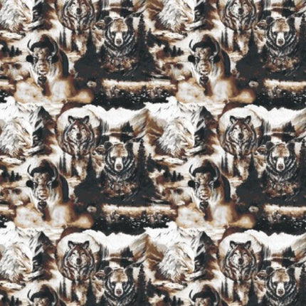 Wilderness Collage Fleece Fabric
