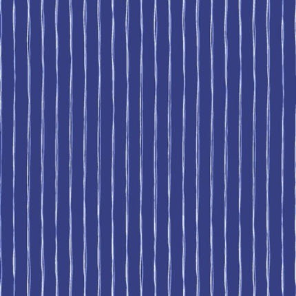 Butterfly Blues stripe Royal Cotton Fabric