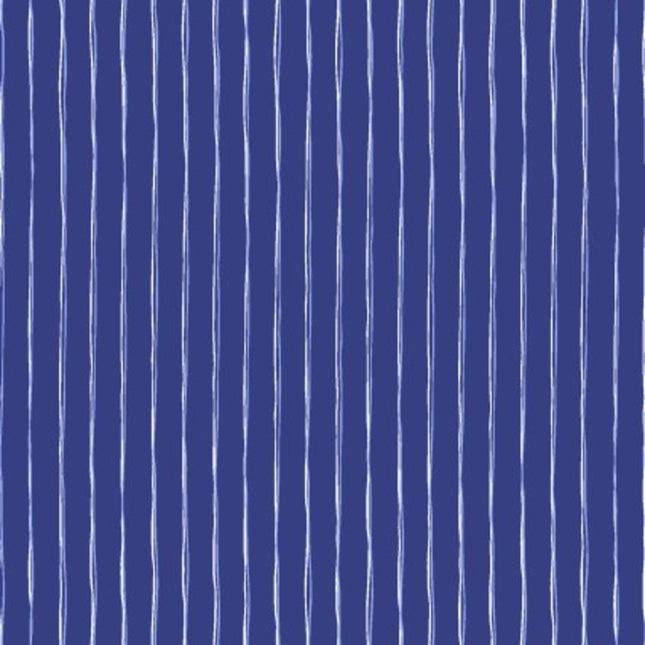 Butterfly Blues stripe Royal Cotton Fabric