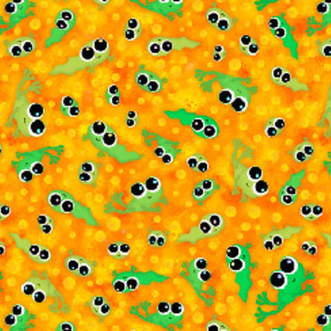Pillowcase - Hip Hop Tadpoles Golden Yellow Cotton