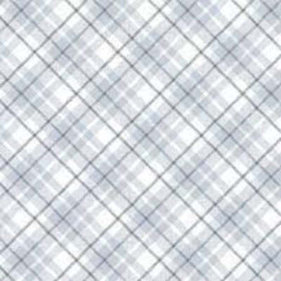 Farmland Tails Grey Plaid Cotton Fabric