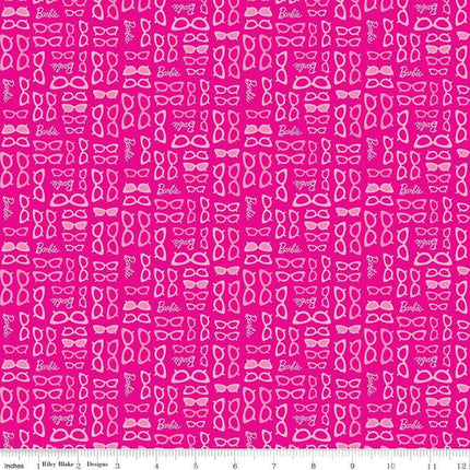 Barbie™ World Barbie Glasses Hot Pink Cotton Fabric