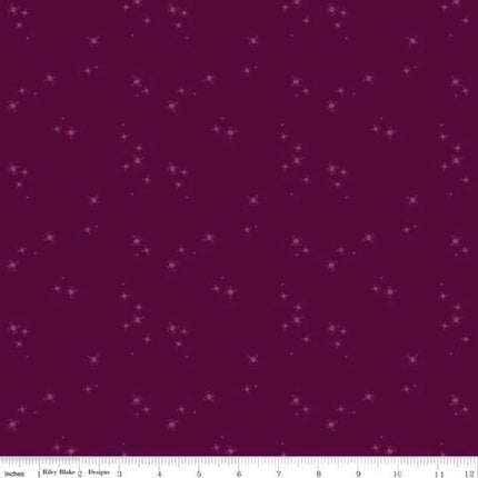 Little Witch Spider Dots Magenta Cotton Fabric
