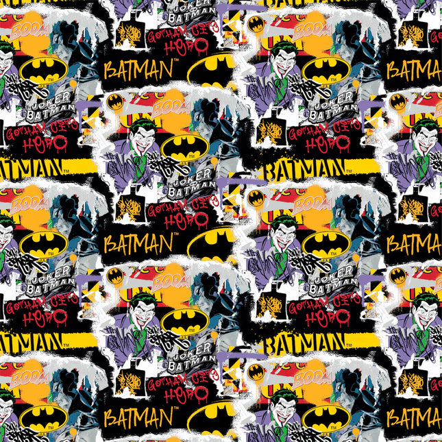 Batman & The Joker Packed Cotton Fabric