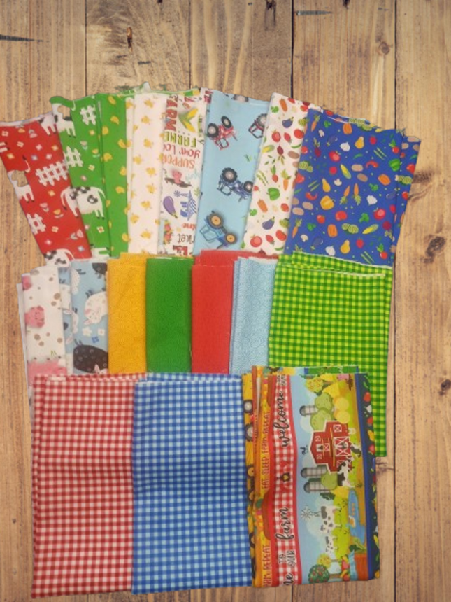 18 Fat Quarters - Assorted Barnyard Fat Quarter Bundle
