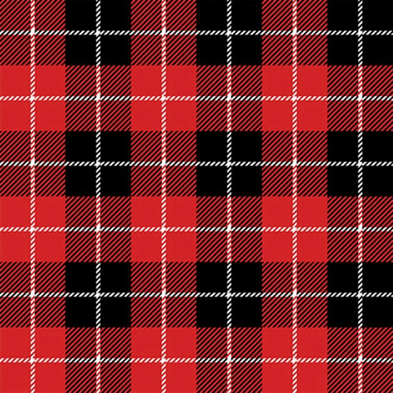 Holiday Plaid Red Cotton Fabric