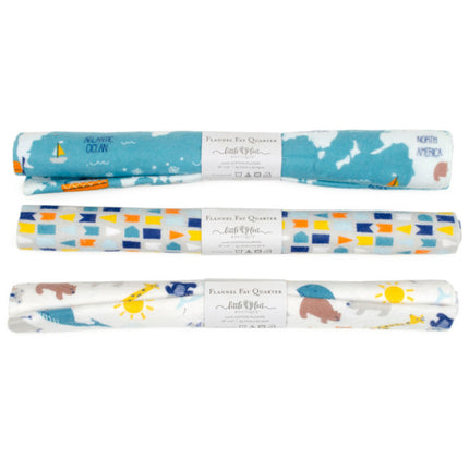 Adventure Awaits Rolled Flannel Fat Quarter Bundle (6pcs)