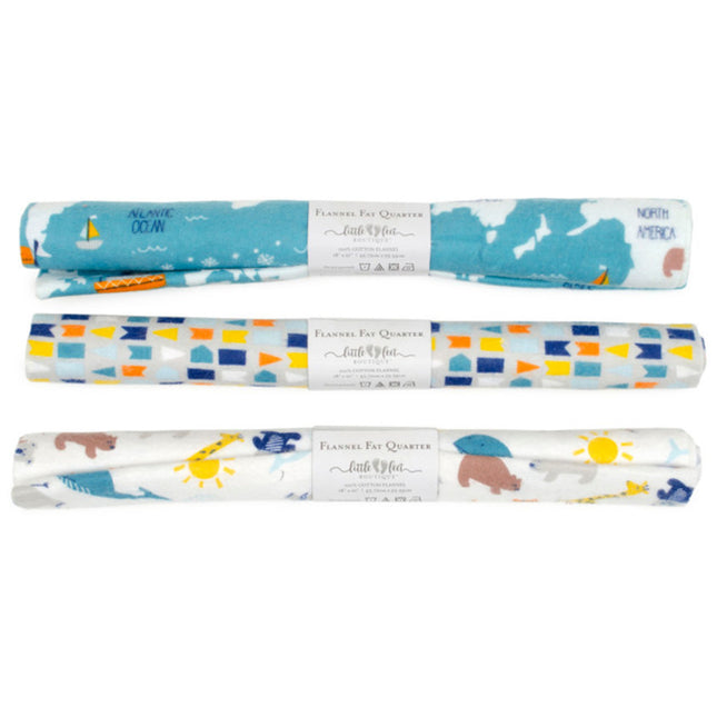 Adventure Awaits Rolled Flannel Fat Quarter Bundle (6pcs)