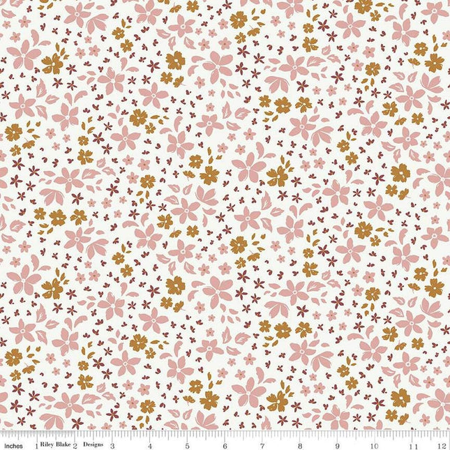 Winged Medley Petals Cloud Cotton Fabric
