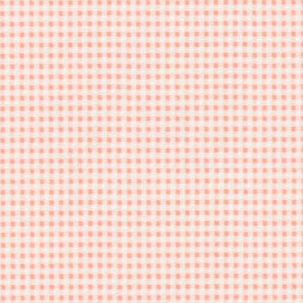 Gingham Plaid Peach Flannel Fabric