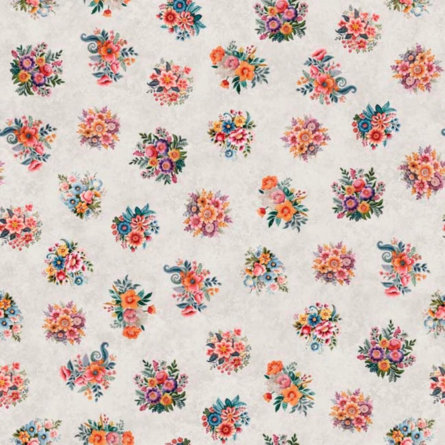 Pillowcase - Heartland Floral Toss Gray Cotton