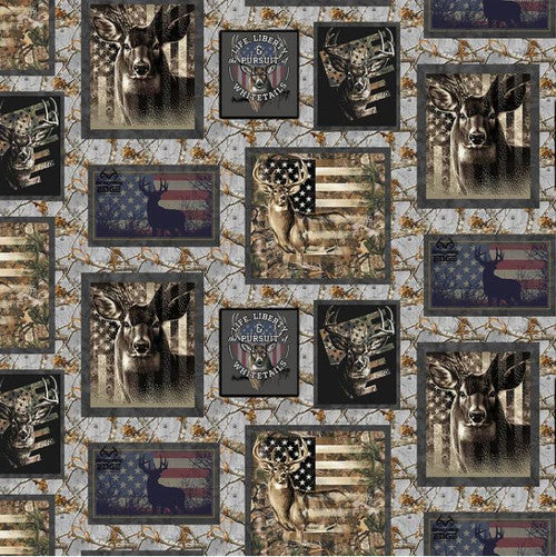Realtree Patriotic Patch Cotton Fabric