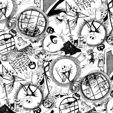 World of Nightmare Before Christmas Toss Cotton Fabric
