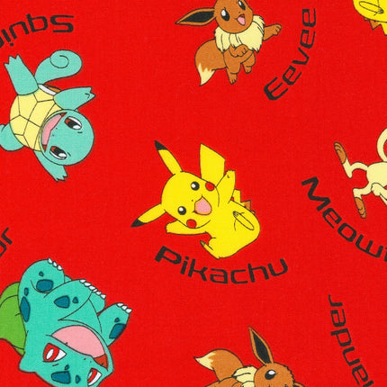 Pokémon™ Names Toss Cotton Fabric