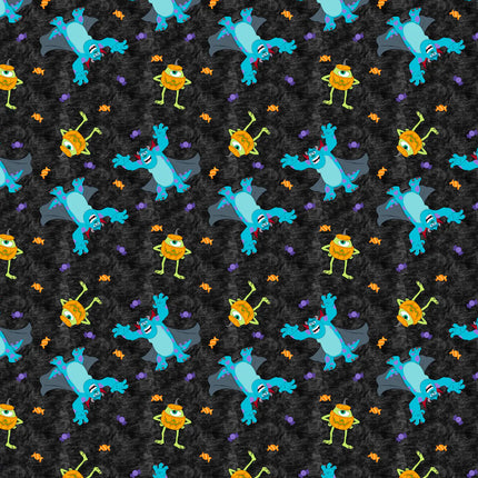 Monsters Inc Mike Sully Halloween Cotton Fabric
