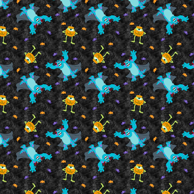 Monsters Inc Mike Sully Halloween Cotton Fabric