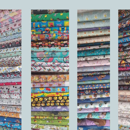 Assorted Character Flat Fold Assortment 10 Yard Bundle Cotton Fabric