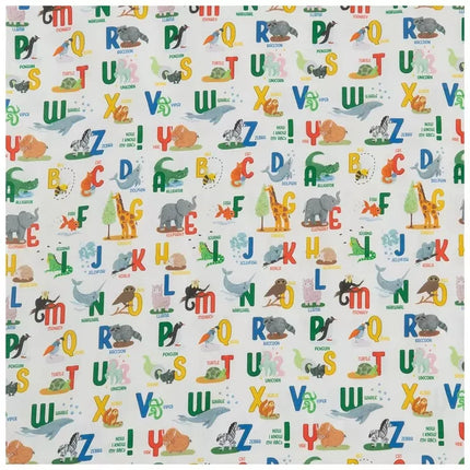 Animal Alphabet Cotton Fabric