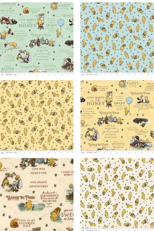 Winnie the Pooh Flannel 6 Fat Quarter Bundle
