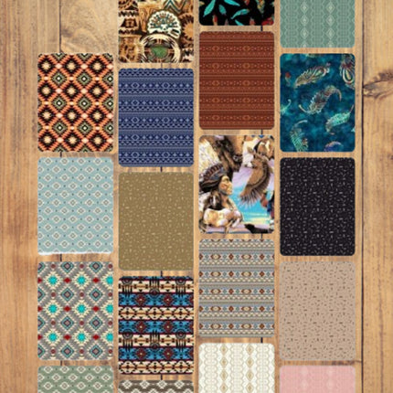 10 Fat Quarters - Assorted Southwestern Cowboy Fat Quarter Bundle Cotton (4 Bundles)