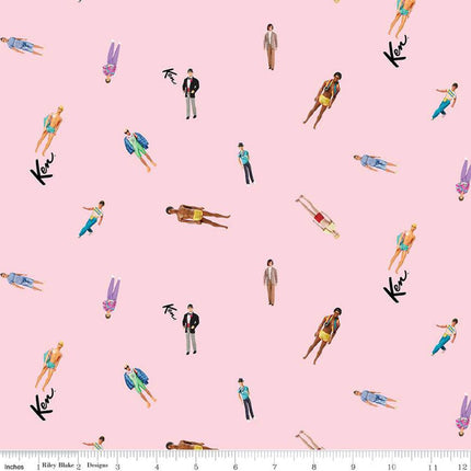 Barbie™ World Ken Dolls Pink Cotton Fabric