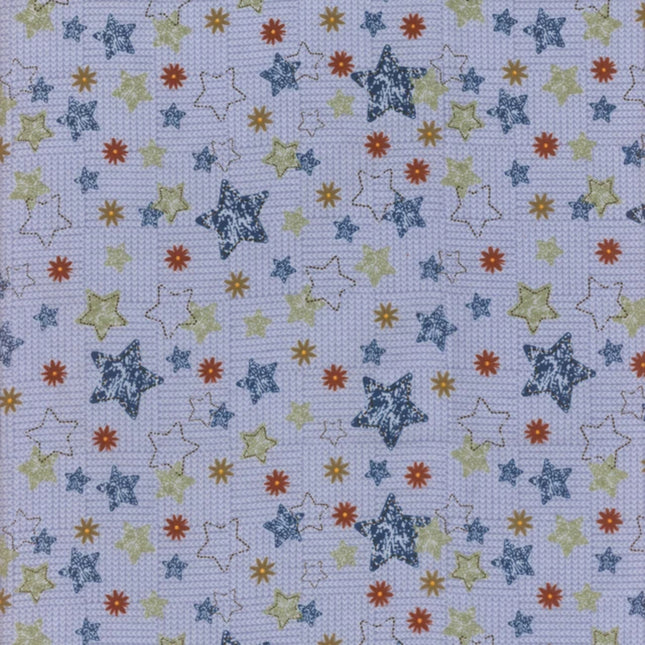 Stars - Denim Flannel Fabric