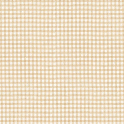 Gingham Plaid Brown Flannel Fabric