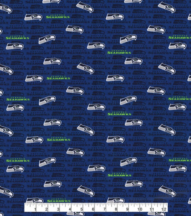 Seahawks Mini Print Cotton Fabric
