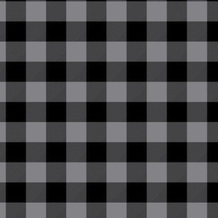 North of Ordinary Buffalo Plaid Charcoal Cotton Fabric