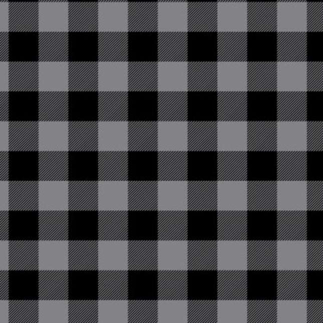 Pillowcase - North of Ordinary Buffalo Plaid Charcoal Cotton