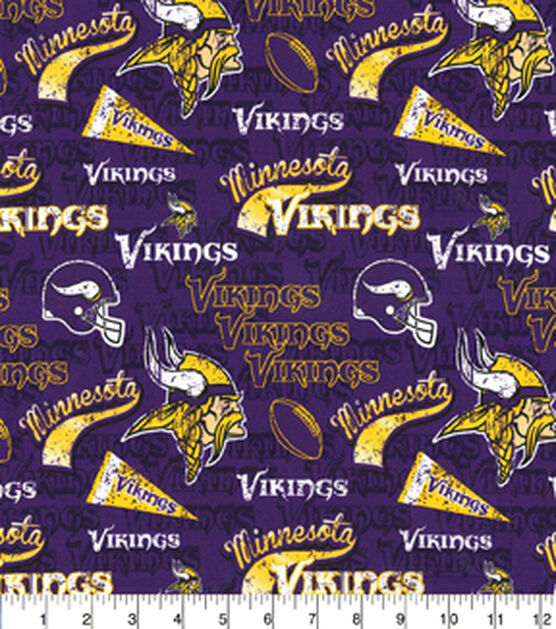 Vikings Retro Cotton Fabric