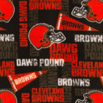 Browns Retro Fleece Fabric