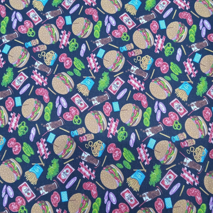 Handmade Placemat Or Table Runner Diner Food