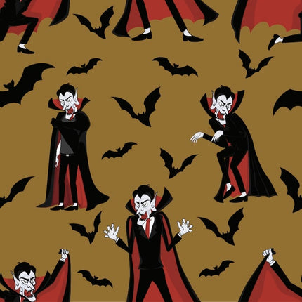 Wicked Allover - Brown Cotton Fabric