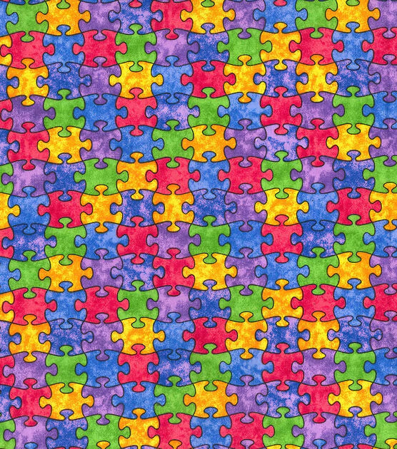 Handmade Placemat Or Table Runner Multi Color Puzzle Pieces