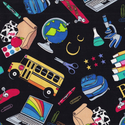 School Supplies Toss Cotton Fabric