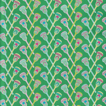 Lacrosse Green Cotton Fabric