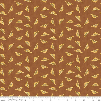 Friends of Smokey Bear Hat Toss Sienna Cotton Fabric