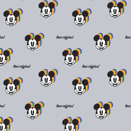 Pride Mickey Head Badge Flannel Fabric