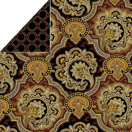 Double-Sided Quilt Fabric – Regal Medallion & Geometric Elegance
