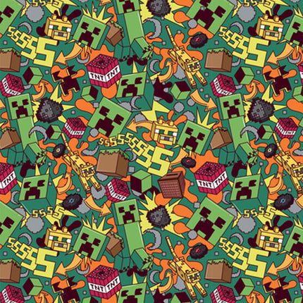 Action Minecraft Blast Cotton Fabric