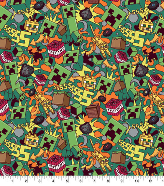 Action Minecraft Blast Cotton Fabric