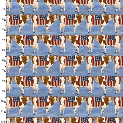 Hometown America Home Cows Cotton Fabric