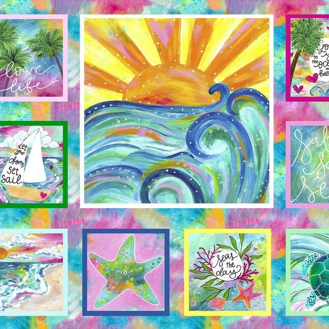 Seas the Day by 3 Wishes Flat Fold Assortment 22 Yard Bundle Cotton Fabric