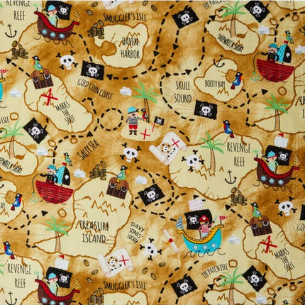 Handmade Placemat Or Table Runner Pirate Map