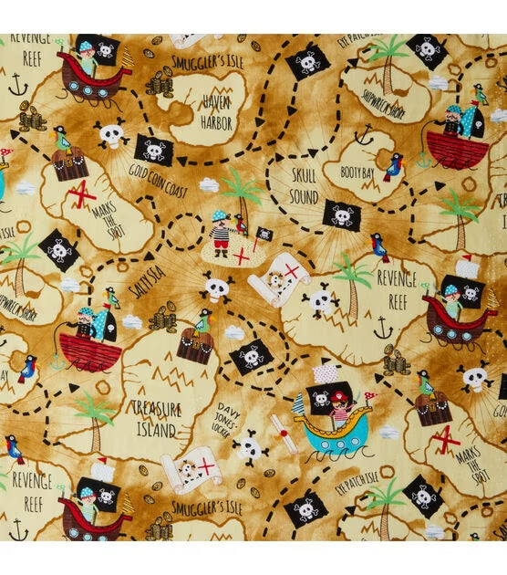 Handmade Placemat Or Table Runner Pirate Map