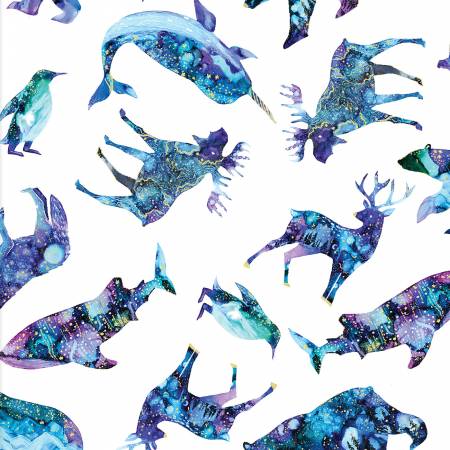 Handmade Placemat Or Table Runner Arctic Wonder Arctic Animal Toss Metallic White