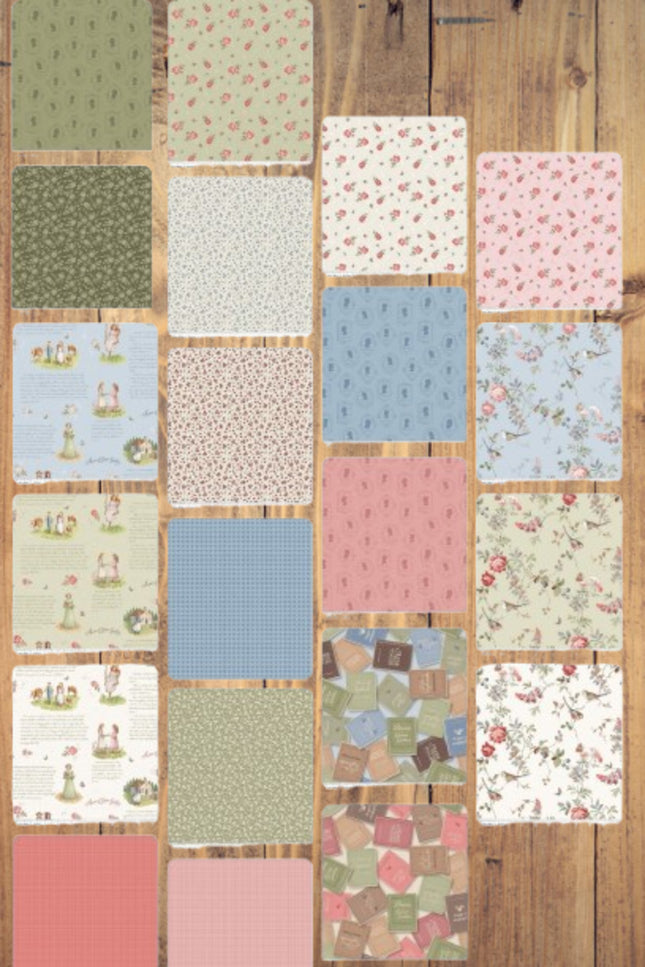 Assorted Anne of the Green Gables Flat Fold Assortment 10 or 25 Yards Bundle Cotton Fabric