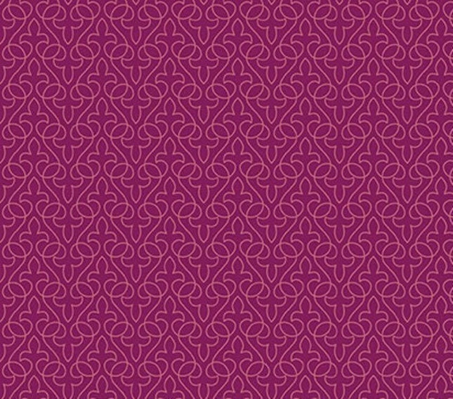 Little Witch Lace Magenta Cotton Fabric